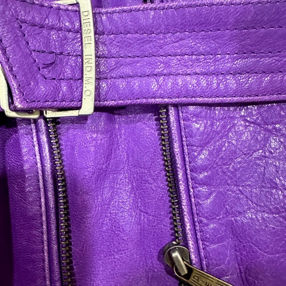 Diesel genuine leather biker jacket - Picture 5 of 6